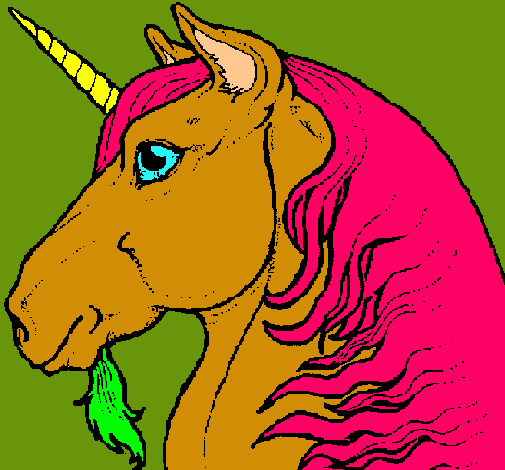 Dibujo Cabeza de unicornio pintado por matiaswin