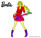 Dibujo Barbie guitarrista pintado por mirrella