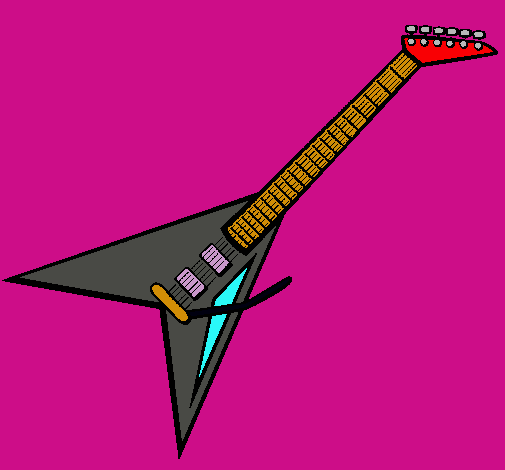 Dibujo Guitarra eléctrica II pintado por emile