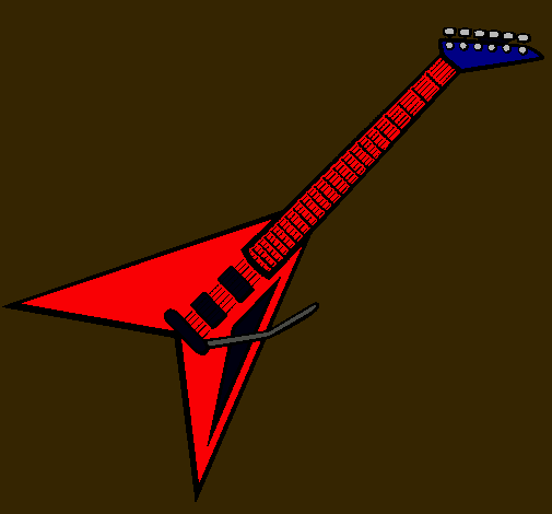 Dibujo Guitarra eléctrica II pintado por mella