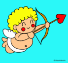 Dibujo Cupido pintado por kano