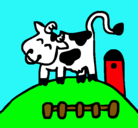 Dibujo Vaca feliz pintado por catal