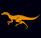 Dibujo Velociraptor pintado por trodonte