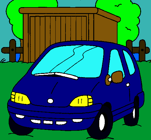 Dibujo Coche en el campo pintado por karlaxd