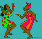 Dibujo Mujeres bailando pintado por jodas