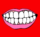 Dibujo Boca y dientes pintado por xavi-7