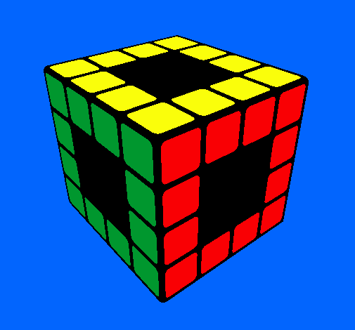 Dibujo Cubo de Rubik pintado por peque1mola