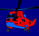 Dibujo Helicóptero al rescate pintado por coche