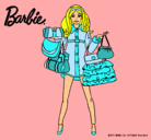 Dibujo Barbie de compras pintado por dayanara