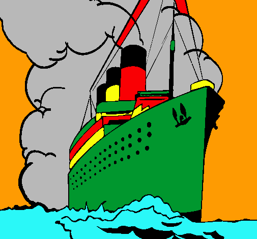 Dibujo Barco de vapor pintado por gysse