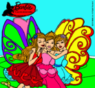 Dibujo Barbie y sus amigas en hadas pintado por CLAUDIAB