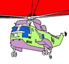 Dibujo Helicóptero al rescate pintado por AMYR