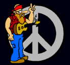 Dibujo Músico hippy pintado por lauraypipe