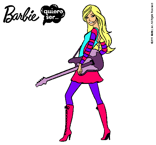 Dibujo Barbie la rockera pintado por Alexa-LC