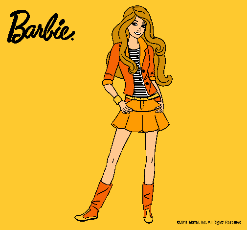 Dibujo Barbie juvenil pintado por dayanara