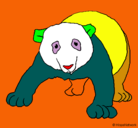 Dibujo Oso panda pintado por cathitha