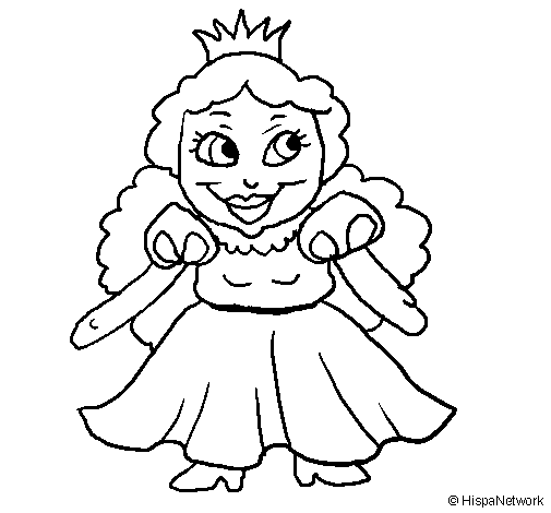 Dibujo Princesa pequeña pintado por anub4