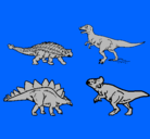 Dibujo Dinosaurios de tierra pintado por kinki