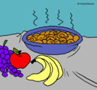 Dibujo Fruta y caracoles a la cazuela pintado por linda_cass