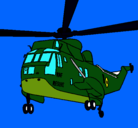 Dibujo Helicóptero al rescate pintado por helicoptero