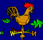 Dibujo Veletas y gallo pintado por gallocantari