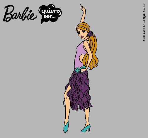 Dibujo Barbie flamenca pintado por liborytmma