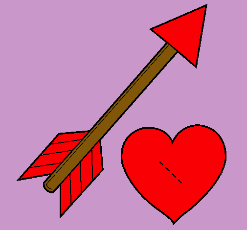 Dibujo Flecha y corazón pintado por beneranda 