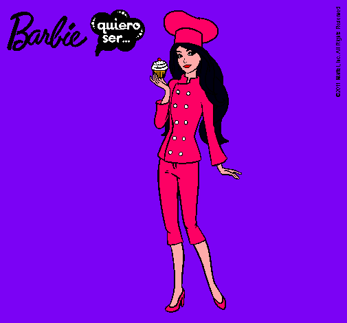 Dibujo Barbie de chef pintado por dragonesa