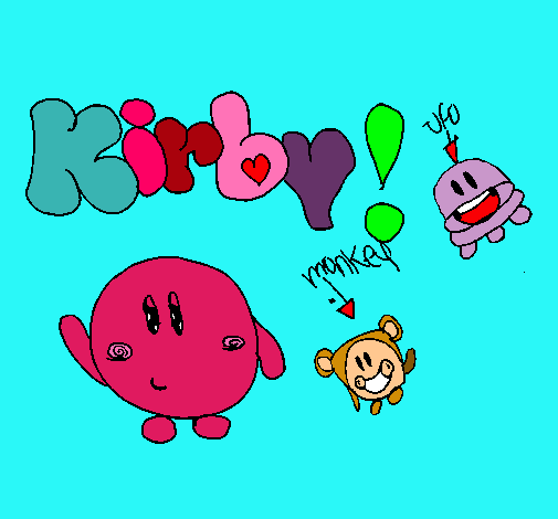 Dibujo Kirby 4 pintado por serrano