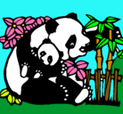 Dibujo Mama panda pintado por Lupe2003
