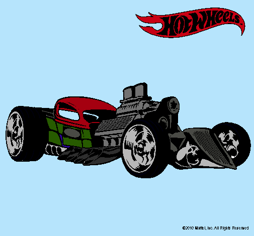 Dibujo Hot Wheels 10 pintado por angg