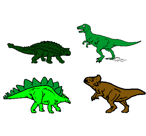 Dibujo Dinosaurios de tierra pintado por aylencita