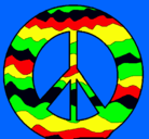 Dibujo Símbolo de la paz pintado por carol27