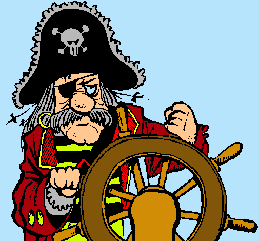 Dibujo Capitán pirata pintado por SebaGBarton