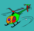 Dibujo Helicóptero pintado por suero