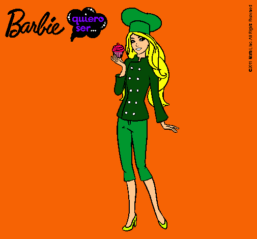 Dibujo Barbie de chef pintado por silvitica