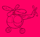 Dibujo Helicóptero adornado pintado por becky