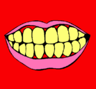 Dibujo Boca y dientes pintado por kenxa