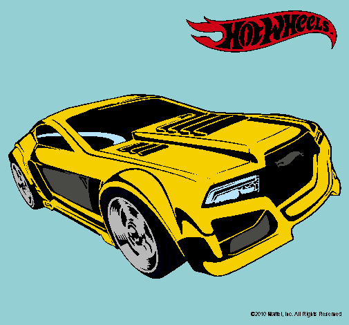 Dibujo Hot Wheels 5 pintado por angg