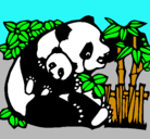 Dibujo Mama panda pintado por miche5463978
