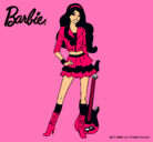 Dibujo Barbie rockera pintado por dayanara