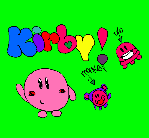 Dibujo Kirby 4 pintado por monsybays