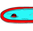 Dibujo Pelota en la piscina pintado por ndvbfcjrhr
