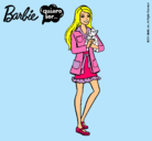 Dibujo Barbie con un gatito pintado por dayanara