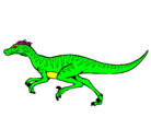Dibujo Velociraptor pintado por estegosaurio