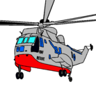 Dibujo Helicóptero al rescate pintado por   pique