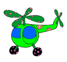 Dibujo Helicóptero adornado pintado por beth