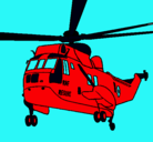 Dibujo Helicóptero al rescate pintado por burira