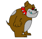 Dibujo Bulldog inglés pintado por edulucas