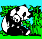 Dibujo Mama panda pintado por SHREK